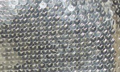 Shop Rabanne Sequin Flounce Hem Skirt In Silver