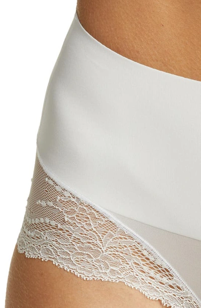 Shop Spanx Undie-tectable® Lace Hi-hipster Panties In Powder