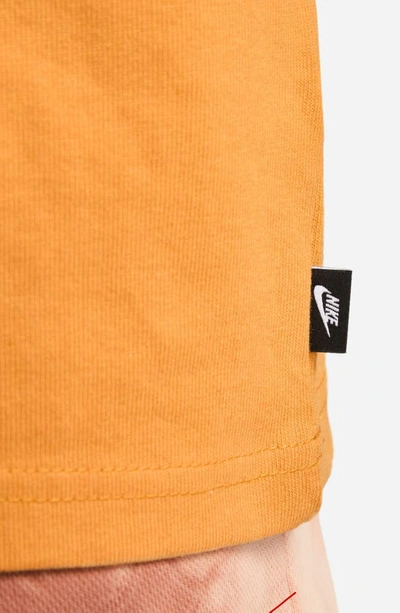 Shop Nike Sportswear Premium Essentials Pocket T-shirt In Kumquat/ Black