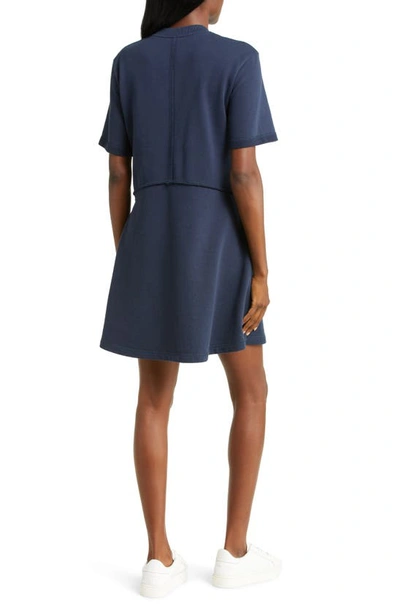 Sweaty Betty Revive Cotton Blend T-shirt Dress In Navy Blue