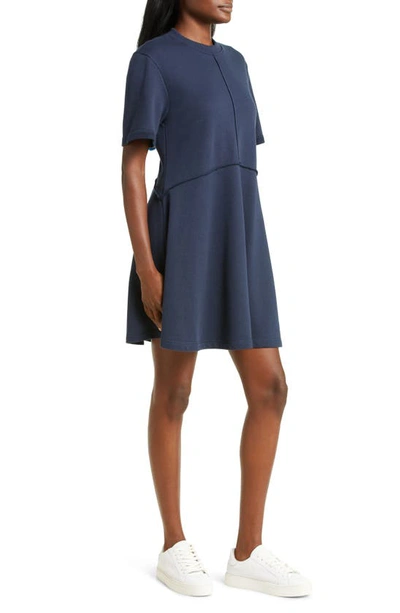 Sweaty Betty Revive Cotton Blend T-shirt Dress In Navy Blue