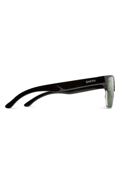 Shop Smith Lowdown Split 56mm Chromapop™ Polarized Square Sunglasses In Black / Gray Green
