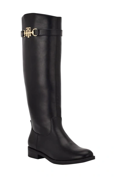 Tommy Hilfiger Women's Inezy Riding Boots Women's Shoes In Black | ModeSens