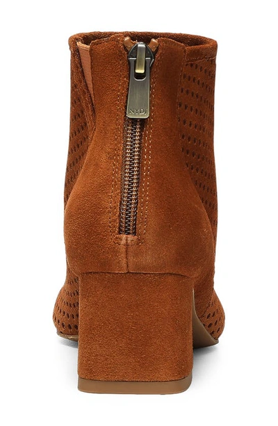 Shop Nydj Gabbe Open Toe Bootie In Cognac