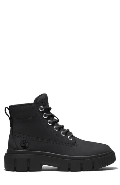 Shop Timberland Greyfield Waterproof Leather Boot In Black