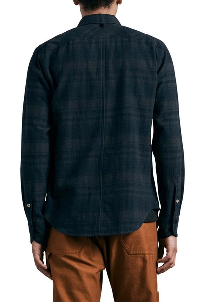 Shop Rag & Bone Fit 2 Tomlin Plaid Cotton Flannel Button-down Shirt In Saluteblack