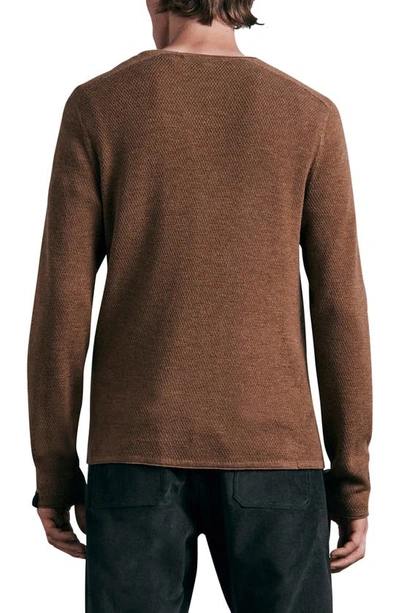 Shop Rag & Bone Collin Wool Crewneck Sweater In Camel