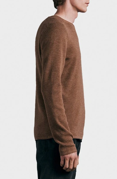 Shop Rag & Bone Collin Wool Crewneck Sweater In Camel