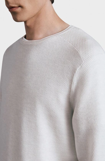 Shop Rag & Bone Collin Wool Crewneck Sweater In Ivory