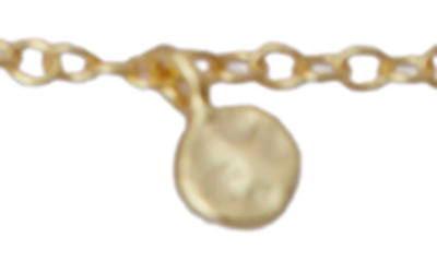 Shop Argento Vivo Sterling Silver Hammered Shaky Charm Bracelet In Gold