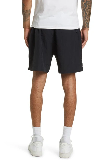 Shop Nike Acg Water Repellent Trail Shorts In Black/ Dark Smoke Grey/ White