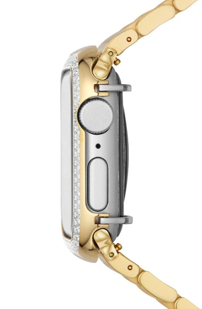 Michele 40mm Apple Watch® Diamond Case Attachment In Two-tone Gold