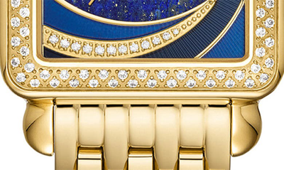 Shop Michele Deco Mid Diamond Dial Bracelet Watch, 33mm In Gold