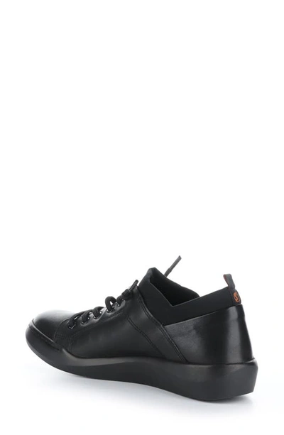 Shop Softinos By Fly London Bonn Sneaker In Black Smooth Leather
