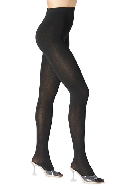 Shop Stems Fleece Lined Thermal Tights In Black