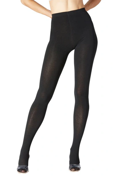 Shop Stems Fleece Lined Thermal Tights In Black