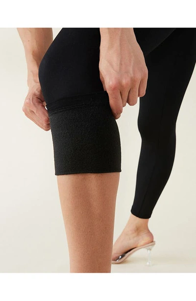 Stems Cropped Fleece Leggings In Black