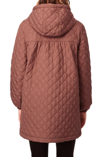 B BY BERNARDO Knit Sleeve Diamond Quilted Puffer Coat main image 1