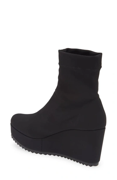 Pedro Garcia Urbana Stretch Wedge Booties In Black 2-way Stretch
