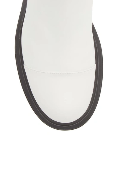 Stuart Weitzman Block-heel Leather Chelsea Boots In Cream