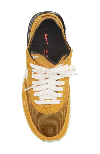 Shop Nike Waffle One Sneaker In Gold/ Phantom/ Black