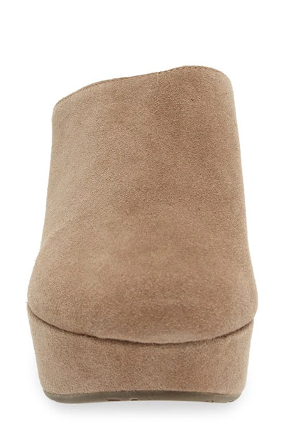 Chocolat Blu Yoma Platform Clog In Taupe Suede