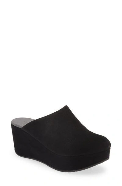 Shop Chocolat Blu Yoma Platform Clog In Black Suede