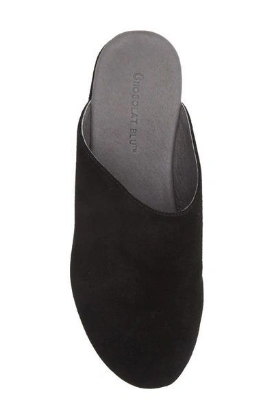 Chocolat Blu Yoma Platform Clog In Black Suede