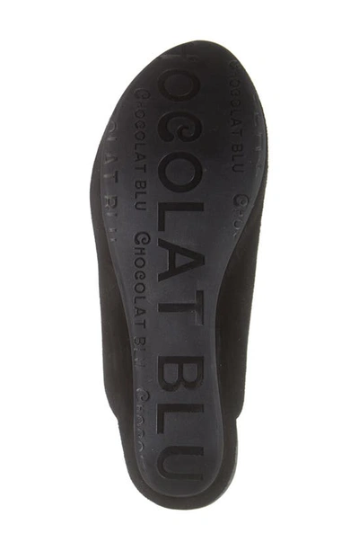 Chocolat Blu Yoma Platform Clog In Black Suede