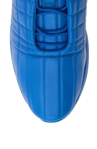 Shop Burberry Tnr Classic Quilted Sneaker In Deep Marine Blue