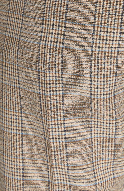 Isabel Marant Lagao Plaid Cotton Blend Ankle Trousers In Beige/ Blue