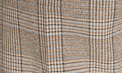 Isabel Marant Lagao Plaid Cotton Blend Ankle Trousers In Beige/ Blue