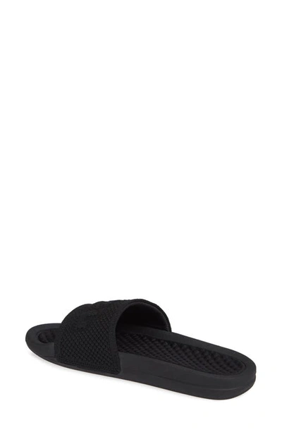 Apl Athletic Propulsion Labs Techloom Logo-embossed Leather Slides In Black