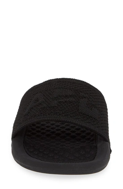 Apl Athletic Propulsion Labs Techloom Logo-embossed Leather Slides In Black