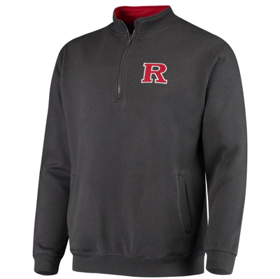 Colosseum Men's Rutgers Scarlet Knights Tortugas Logo Quarter-zip Jacket In Charcoal