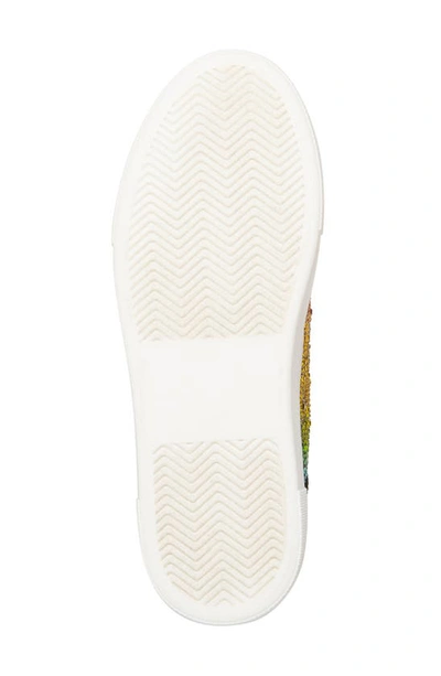 Betsey Johnson Sidny Crystal Pavé Platform Sneaker In Rainbow