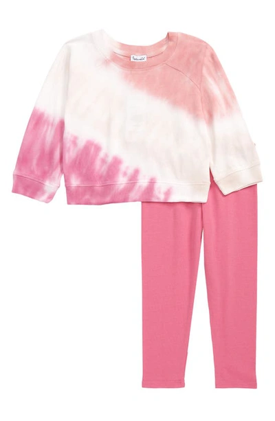 Shop Splendid Rosy Tie Dye Cotton Blend Fleece Sweatshirt & Pants Set