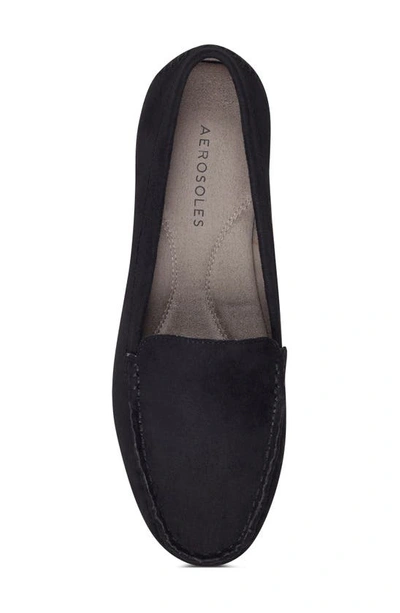 Shop Aerosoles Over Drive Loafer In Black Faux Suede