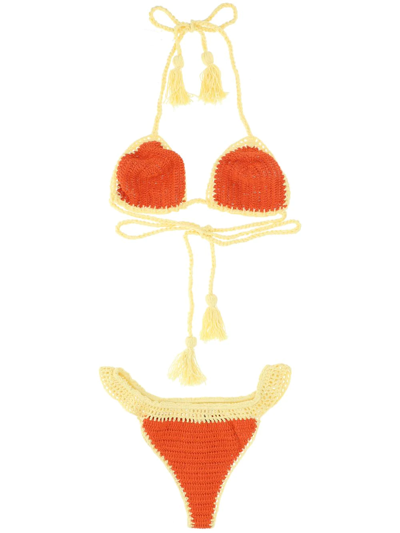 Shop Akoia Swim Cascais Bikini In Orange