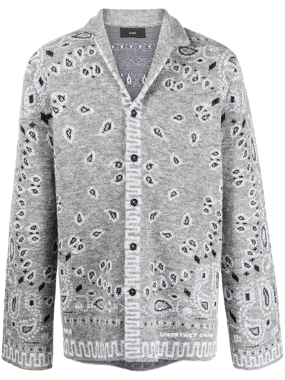 Shop Alanui Bandana-pattern Long-sleeve Shirt In Grey