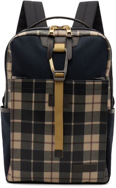 Shop Master-piece Co Beige Link Check Backpack