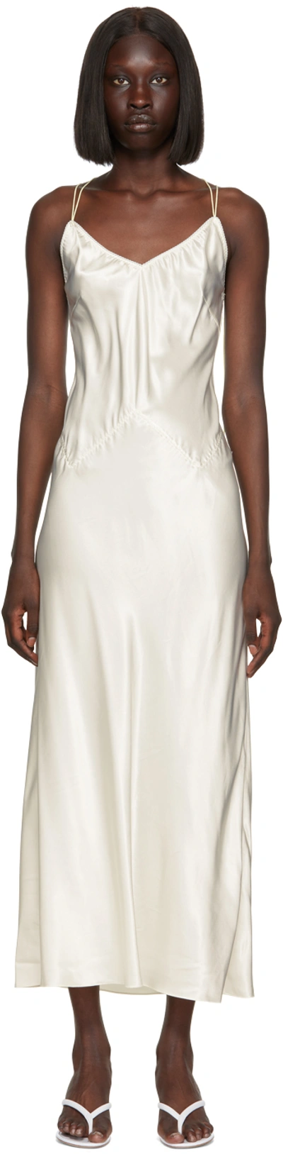 Shop Anna October Off-white Chantal Maxi Dress In Ivory