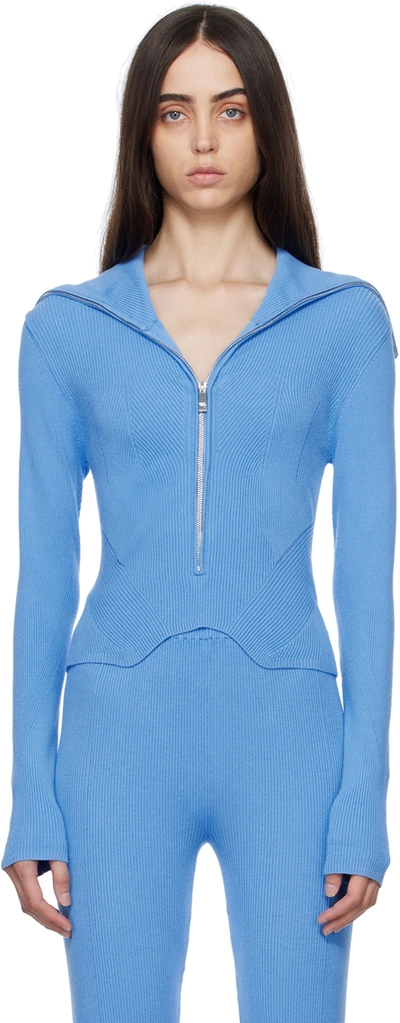 Remain Birger Christensen Remain Amelia Knit Sweatshirt In Azure Blue |  ModeSens
