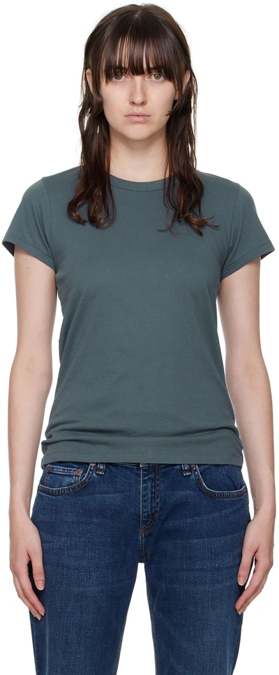 Shop Rag & Bone Blue Garment Dye T-shirt In Slate