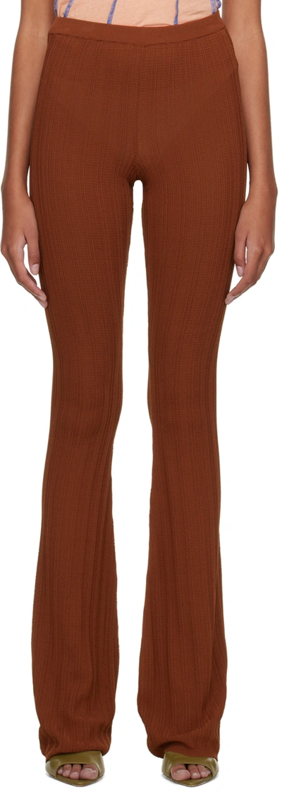 Shop Marco Rambaldi Ssense Exclusive Brown Elasticized Trousers In 15 Brown