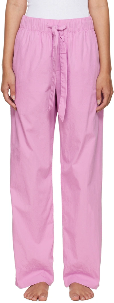 Shop Tekla Purple Drawstring Pyjama Pants In Pp Purple Pink
