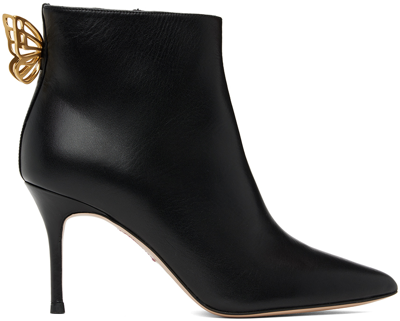 Shop Sophia Webster Black Mariposa Boots In Black Leather