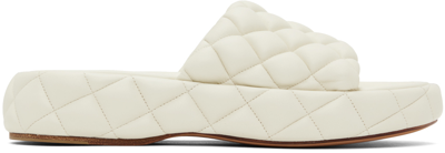 Shop Bottega Veneta White Padded Sandals In 9013 White