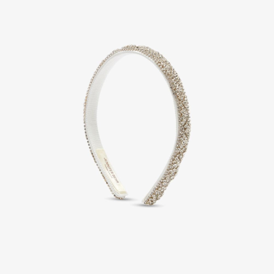 Shop Jennifer Behr Silver-tone Adi Crystal Embellished Headband