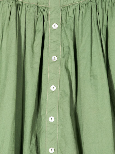 Shop Molo Front Button Fastening Skirt In Green